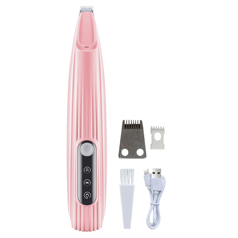 Cat Paw Trimmer Pet Grooming Shaver USB Rechargeable Hair Trimmer with Light Cat Trimmer LED Display for Eyes Ears Face Rump