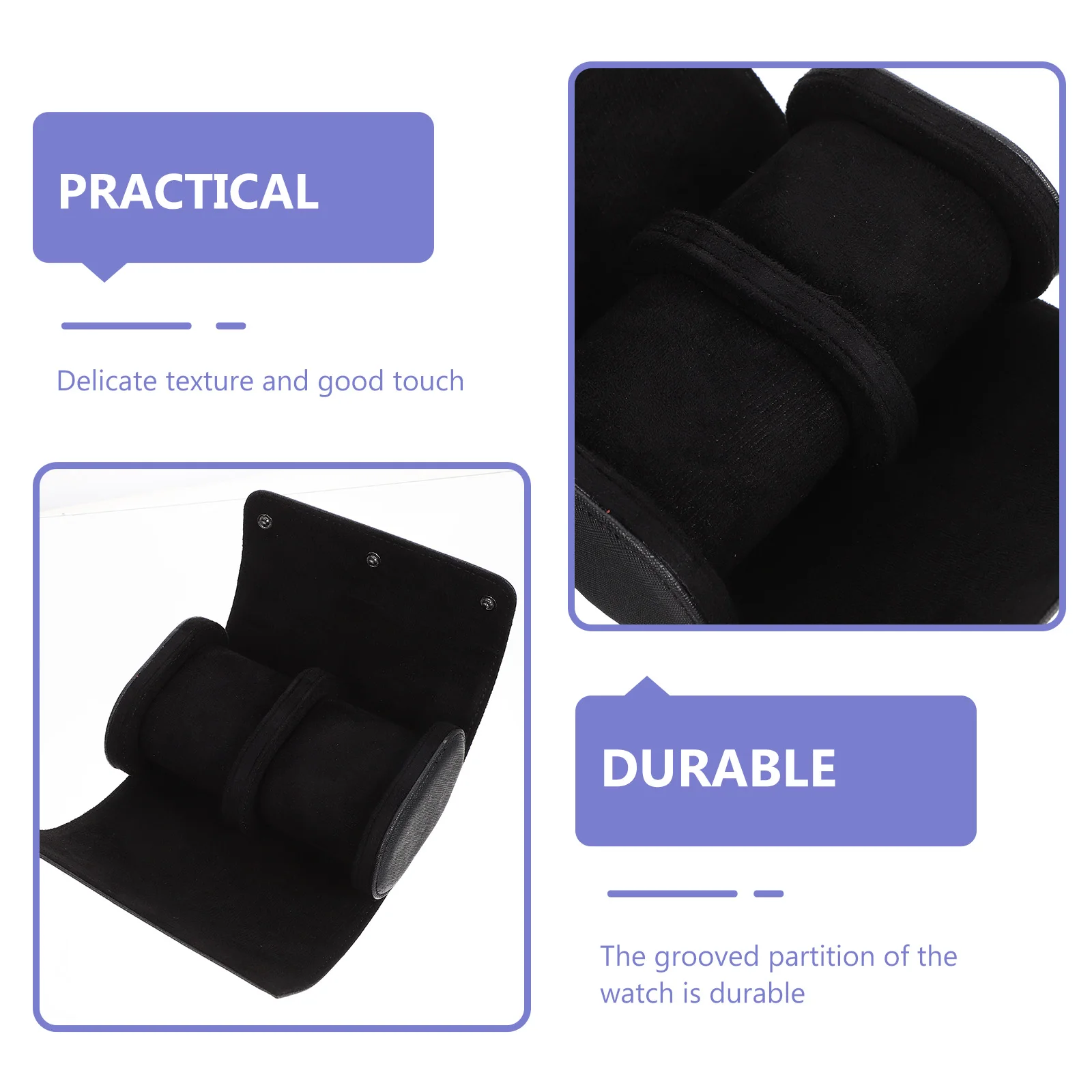 

Pu Watch Storage Box Travel Case Portable Anti-Scratch Lightweight Durable Organizer For Men Women Gift Watch Roll Case With