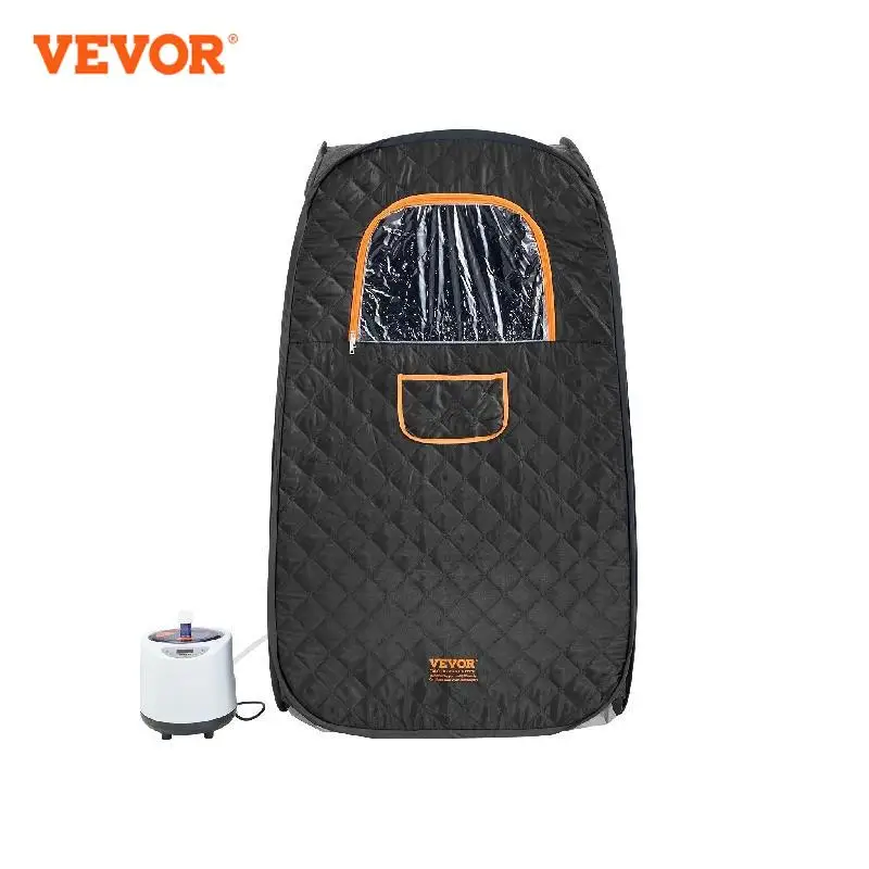 

VEVOR Compact Portable Steam Sauna Tent 1200 Watt Home Therapeutic for Detox Relaxation Time Remote Control Personal for Home