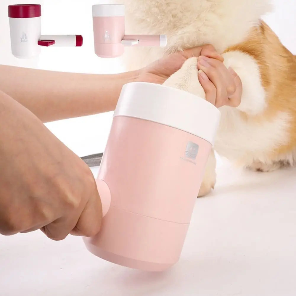 

Soft Silicone Pet Foot Washing Cup Automatic Press Button Dog Paw Cleaner Cup One Click Portable Dog Feet Washer for Cat and Dog