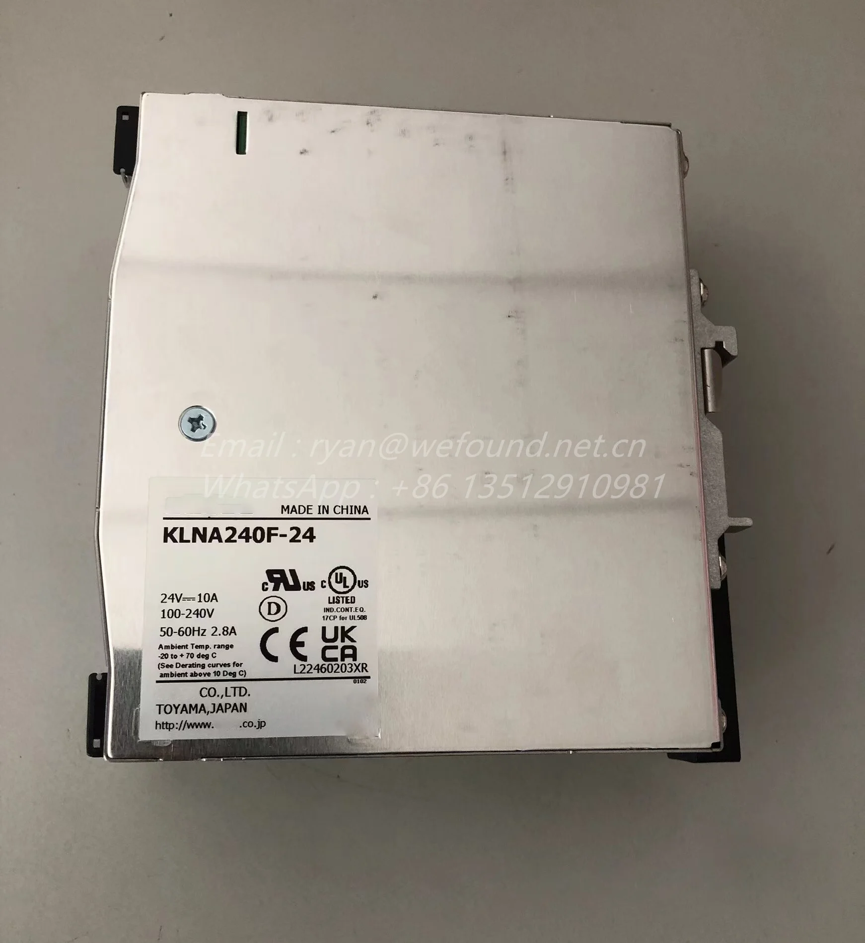 KLNA240F-24 for COSEL DIN rail Power Supply