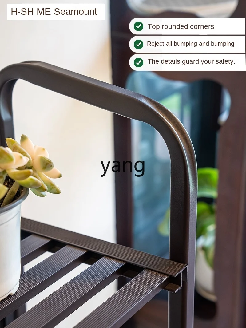 Yjq Outdoor Aluminum Alloy Multi-Layer Folding Racks Outdoor Decoration Garden Flower Pot Succulent Display Stand