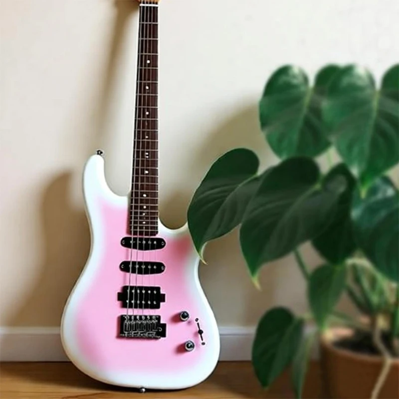 36-Inch Solid Body Full HSS Electric Guitar Kit For Children Beginner Starter Amplifier Digital Tuner Strap String Cable Bag