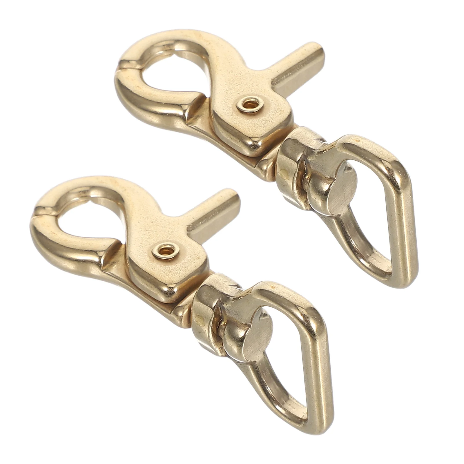 

2 шт. поворотные застежки-когти омара, латунные металлические поворотные карабины для брелоков, украшение для рюкзака, брелок, карабины «сделай сам»