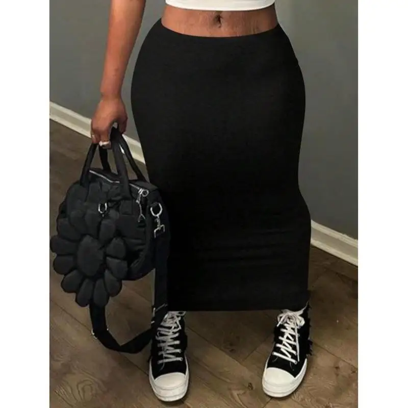

Ele High Waist Pencil Skirt Slimming Businwear Cross-Border New Sle Casual Sport Suit Seven-Quarter Sve
