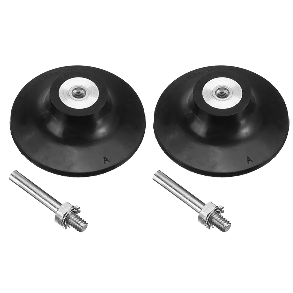 2pcs 3Inch 75mm Sanding Discs Holder 6mm Round Shank Quick Change Adapter Rotary Pad Holder For Rotary Polishing Abrasive Discs