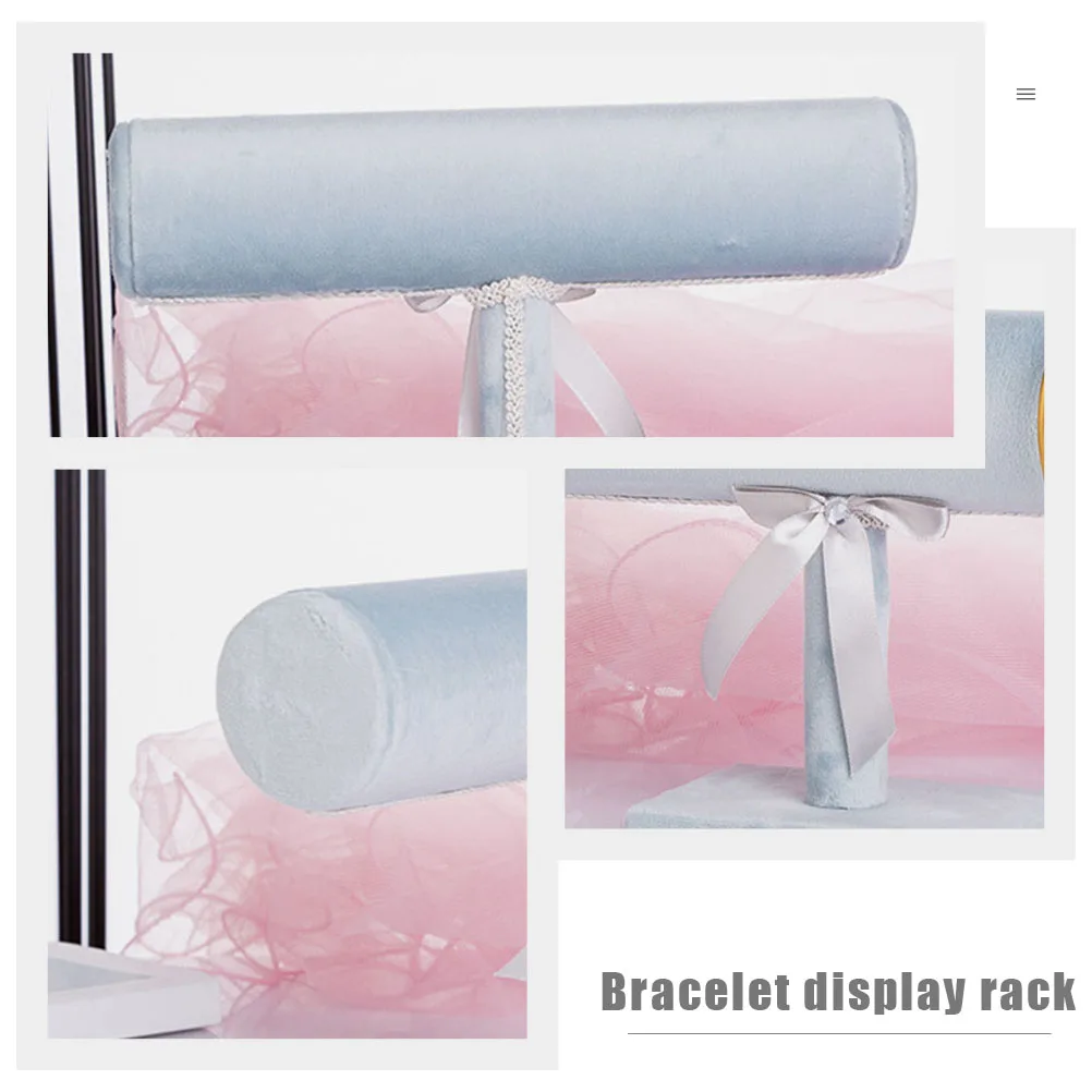 

Jewelry Storage Rack Display Stand for Bracelets Hairbands Organizer Bangle Holder Lightweight Accessories Tray Sky-blue