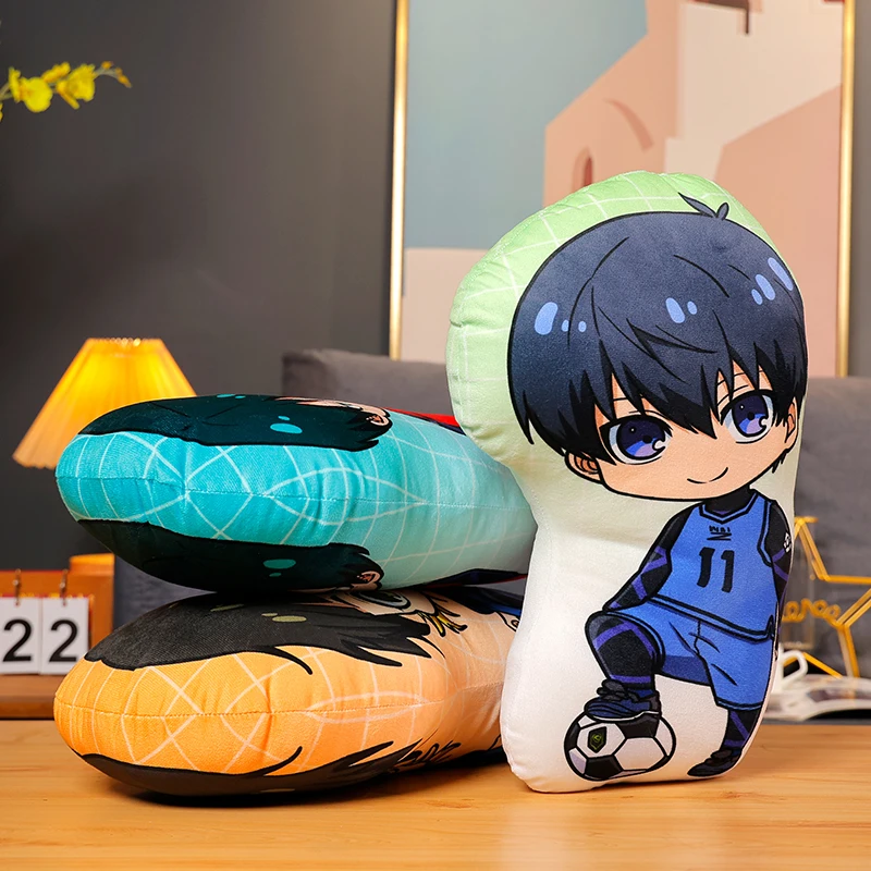 45cm Plush Doll Toy,Barou Shouei Printed Cushion, Kunigami Rensuke,Isagi Yoichi Plush Soft Throw Pillow Sofa Decor Gift for Fans