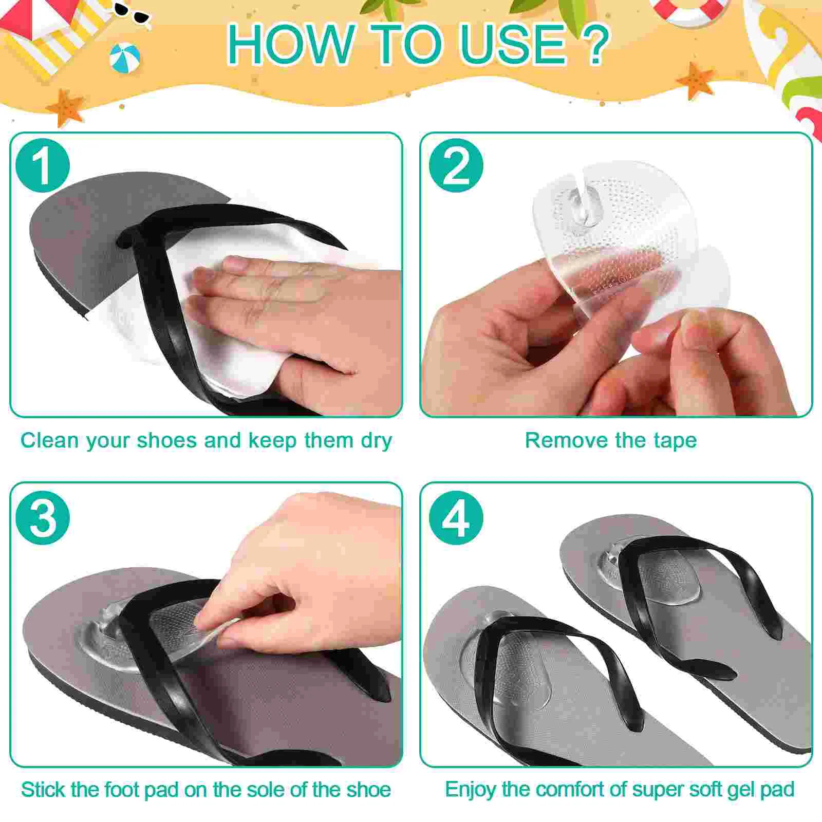 Forefoot Metatarsal Pad Moleskin Feet Cushions Flip- Flops Pads Women Nonslip Insole Pinch