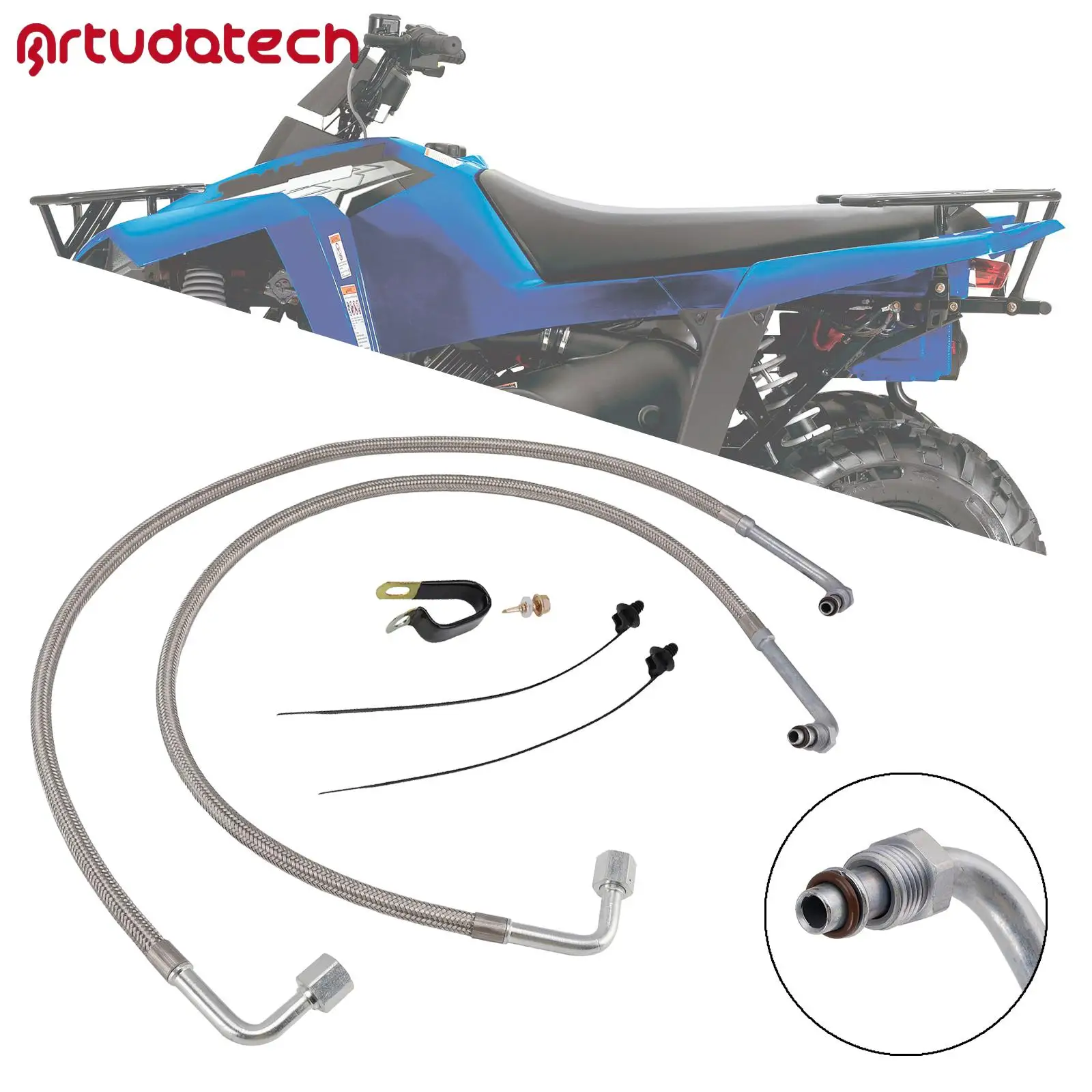 

Artudatech Pair Oil Cooler Lines Oil Hose 2204030 for Polaris Magnum Trail Boss 330 2003 2004 2005 2006 2007 2008