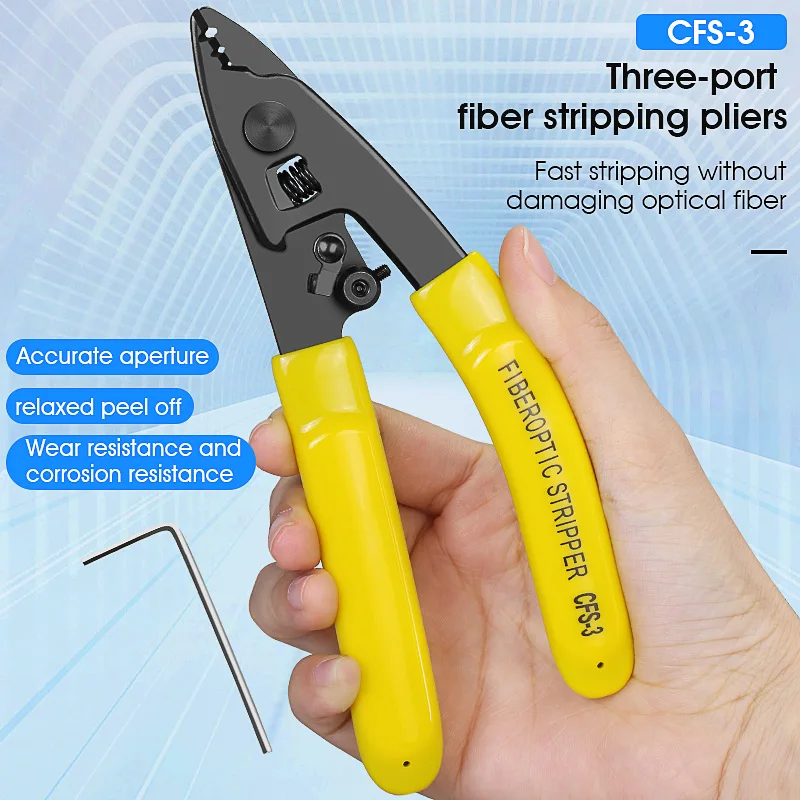

COMPTYCO CFS-3 Three-port Fiber Optical Stripper Pliers Wire Strippers for FTTH Tools Optic Stripping Plier Tool