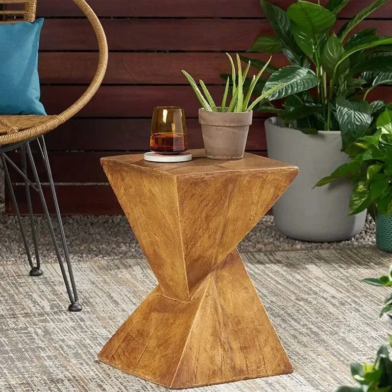 Nordic minimalist coffee table art wabi style modern living room sofa imitation wood grain edge table creative bedroom bedside t