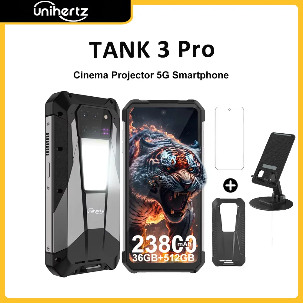 Unihertz Tank 3 Pro 5G Rugged Phone 512GB 23800mAh