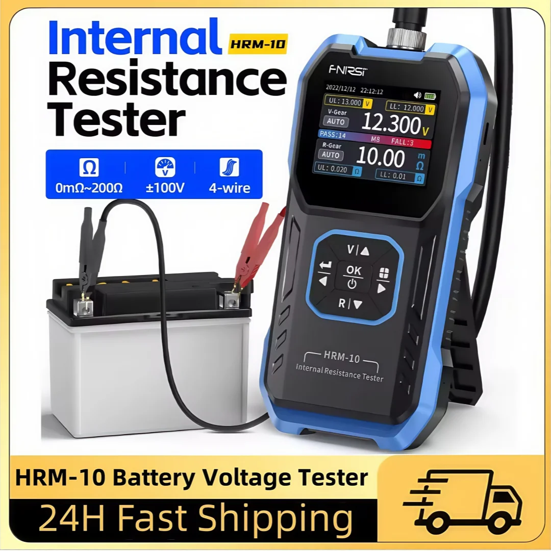 

FNIRSI HRM-10 18650 High-precision AC Acid Lithium Lead Car Battery Capacitor Tester Battery Voltage Internal Resistance Tester