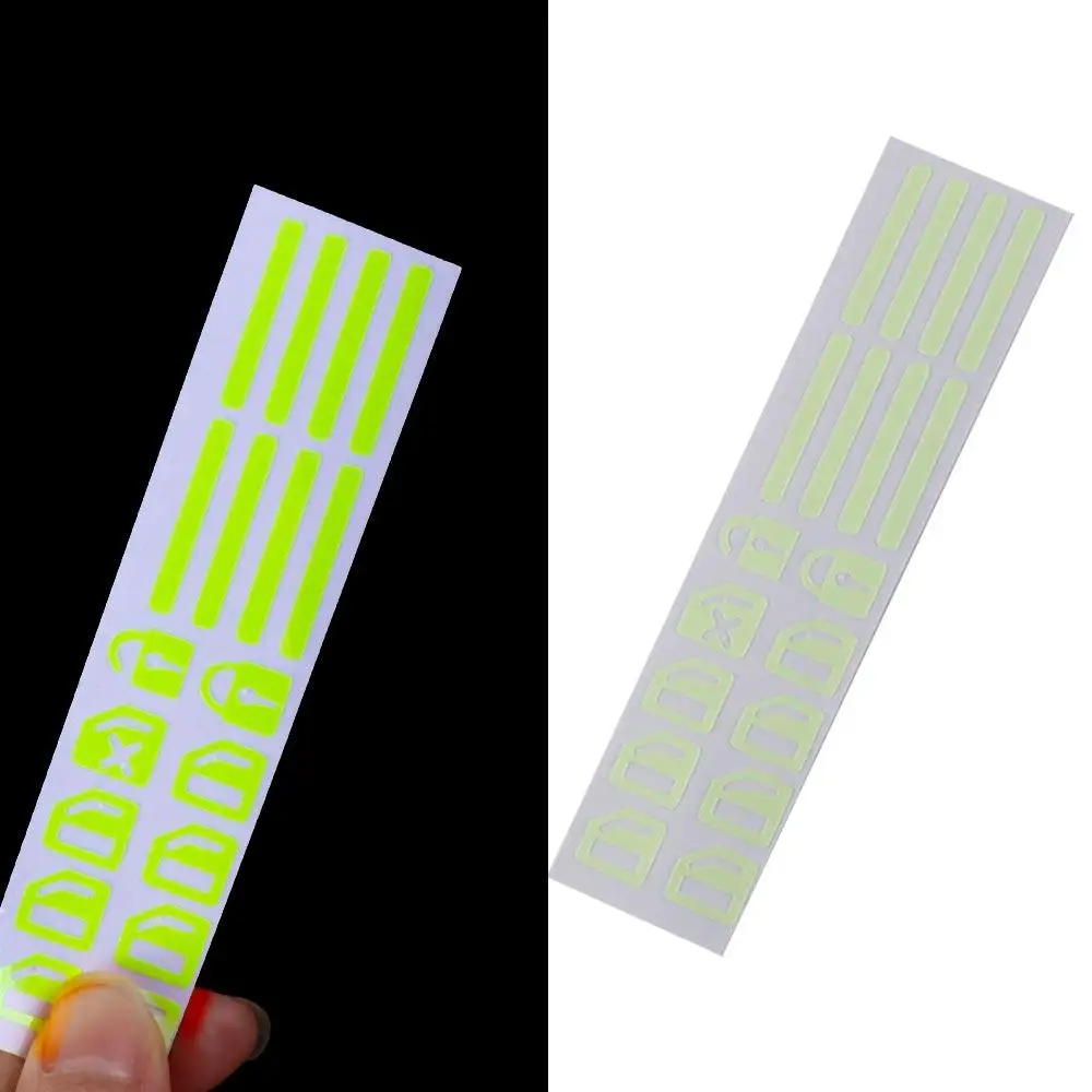 Night Glowing Car Button Luminous Sticker Fluorescent Waterproof Car Switch Fluorescent Decals Safety Universal