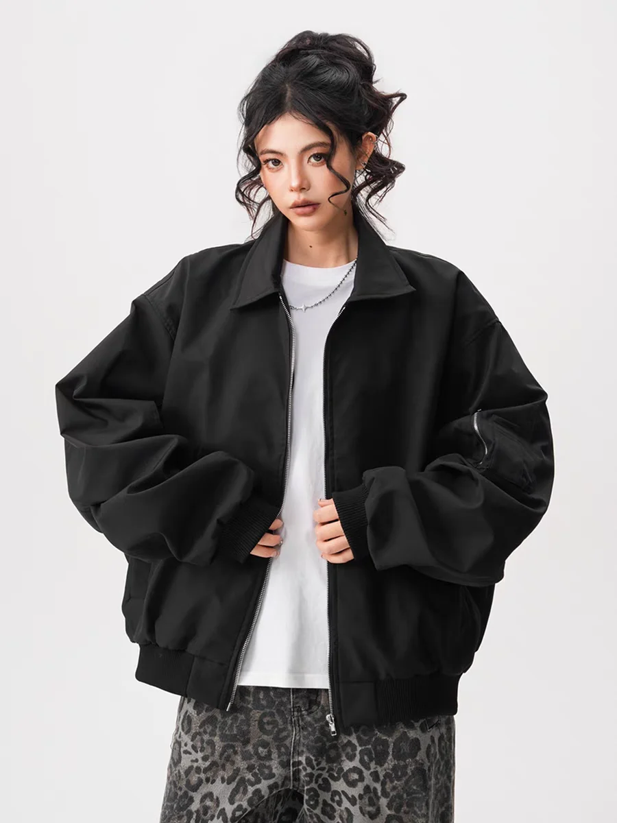 

Bomber Jackets Womens Jacket Winter Fall Simple Blends Slim Fitted Waist-Cinching OL Commute Professional Cleanfit Panelled Warm