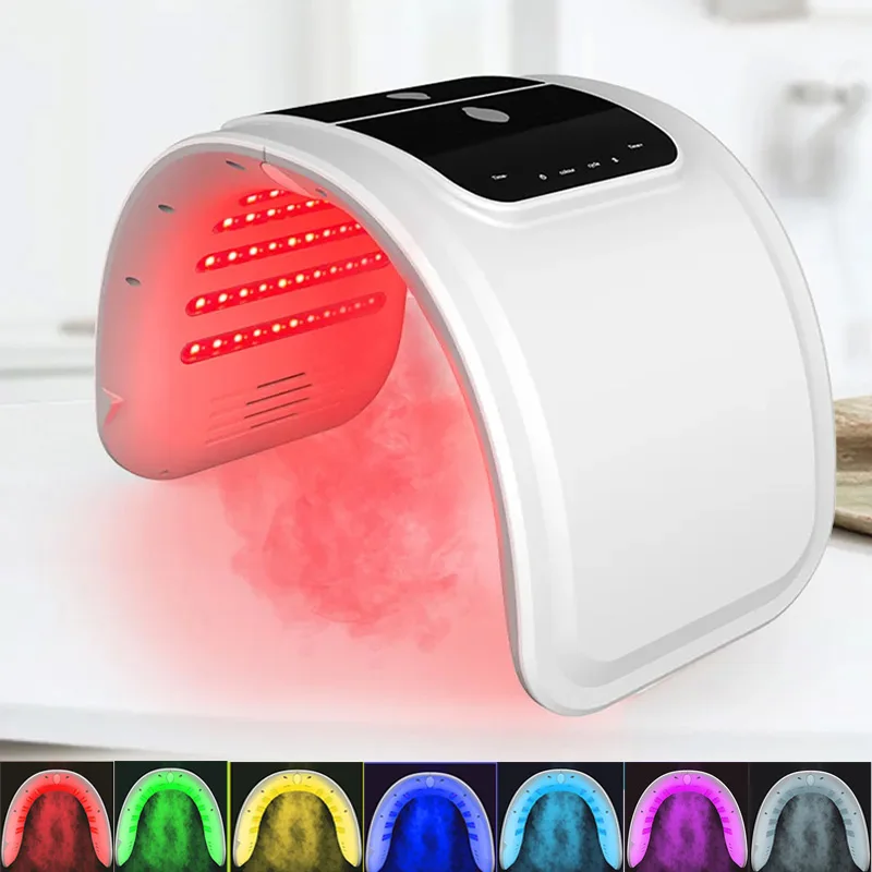 NEW 7 Colors LED Facial Mask Nano Spray Light Therapy PDT LED Mask For Face Body Beauty Machine Skin Rejuvenation Anti Wrinkle