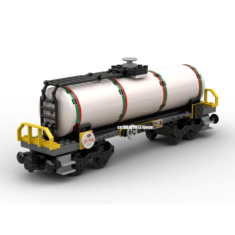 Nieuwe 174 Stuks Moc Stad Industriële Octan Tank Auto Wagon Treinen Model Diy Creatieve Ideeën Kind Speelgoed Verjaardagscadeau Technologie Blokken