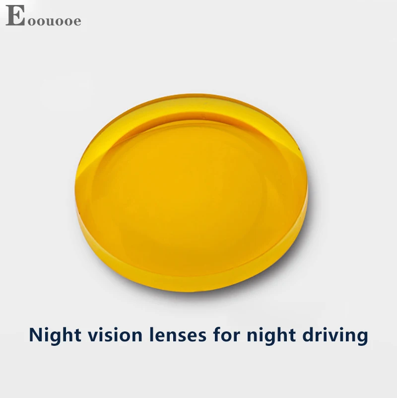 

Night Vision Driving Glasses Lenses（0~-600）Men Women Yellow Enhancement Polaroid Prescription Optical Myopia Single-Vision 2PCS