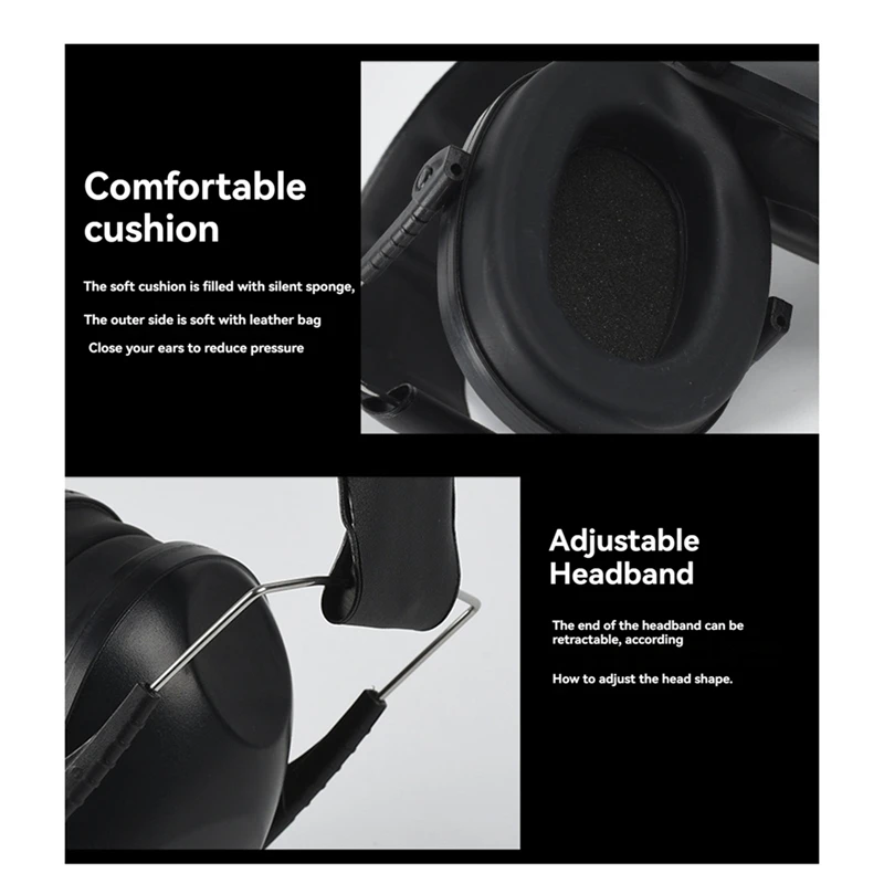 أغطية أذن لاسلكية بخاصية إلغاء الضوضاء لحماية السمع في مكان العمل ، قابلة للتعديل للأطفال والبالغين