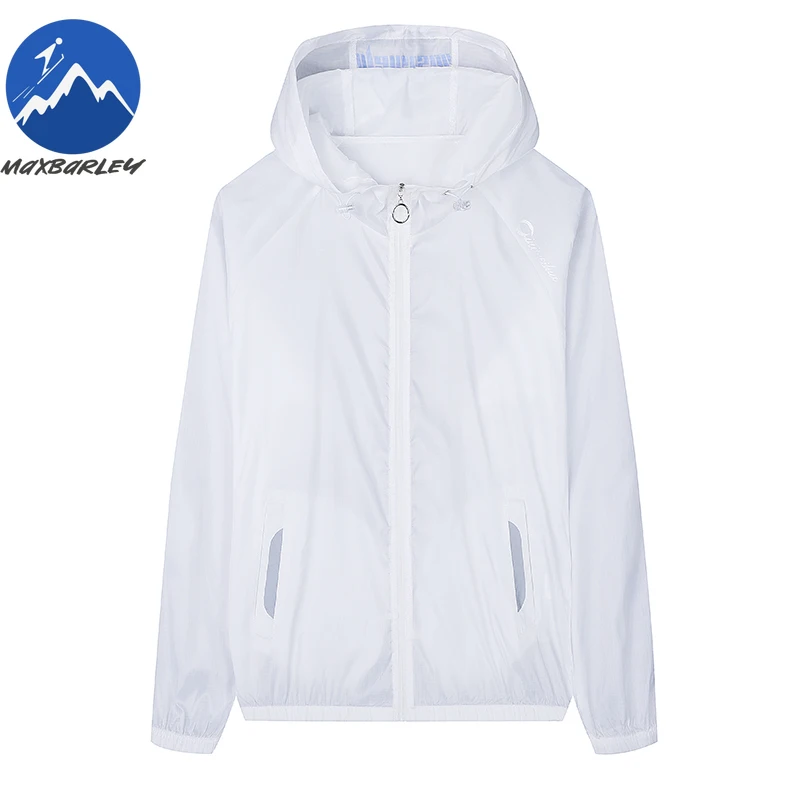 

Maxbarley Summer Hooded Jacket Men Outdoor Casual Lightweight Thin UPF50 Sunscreen Windbreaker Bicycle Riding Running Skin Coats
