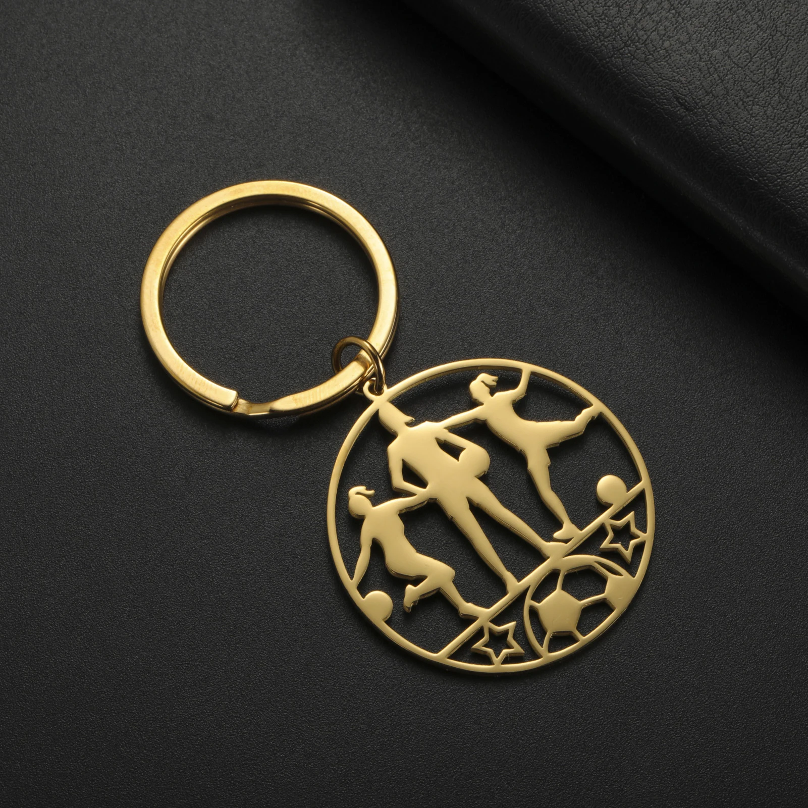 COOLTIME Sporte reignis Schwimmen Basketball Anhänger Schlüssel bund Edelstahl Sportler Schlüssel ring Auto Schlüssel bund Sport liebhaber Schmuck – Detail 23