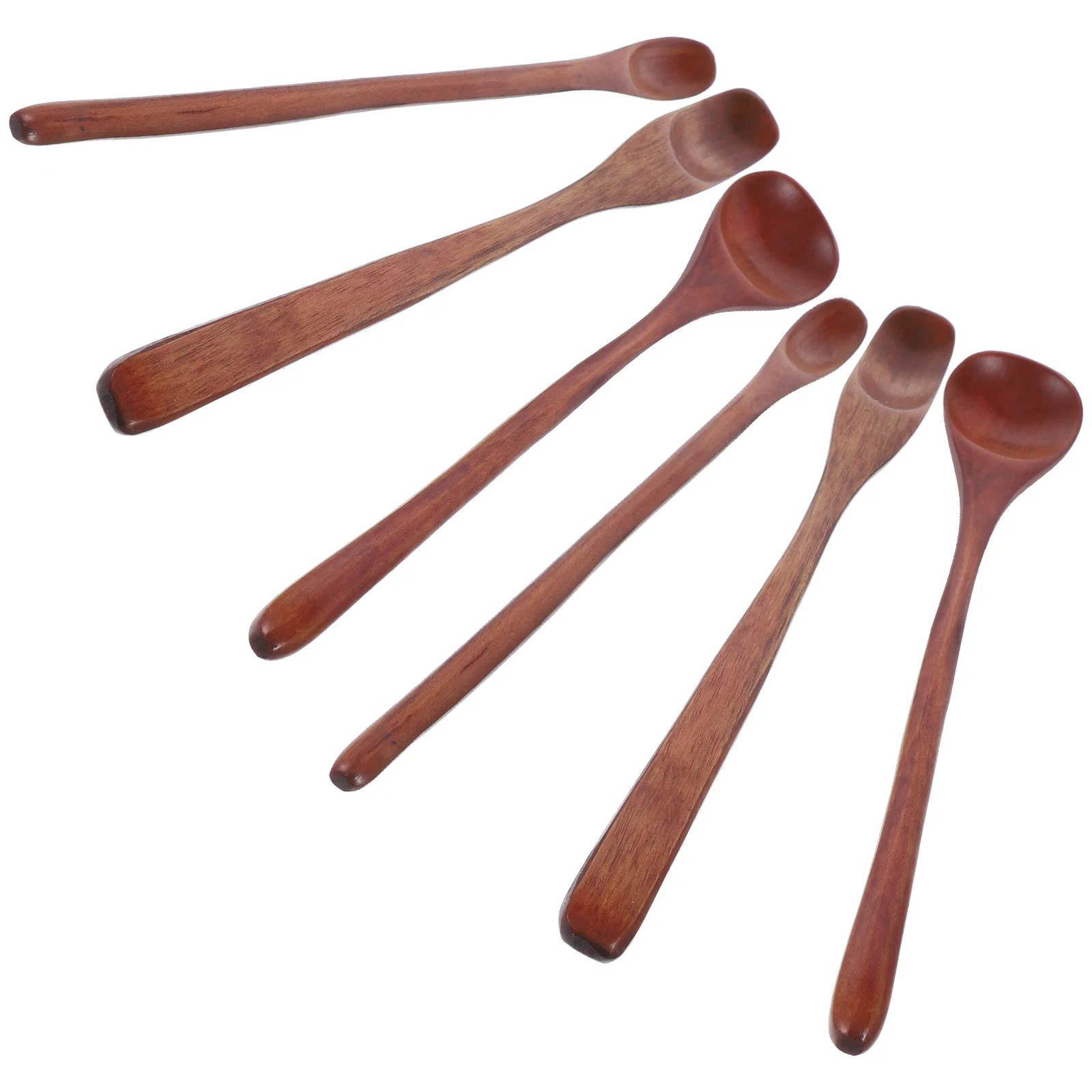 

6pcs Spoon Long Handle Wooden Stirring Sticks Honey Wood Stirring Sticks Dipper Portable Blender Kitchen Gadgets