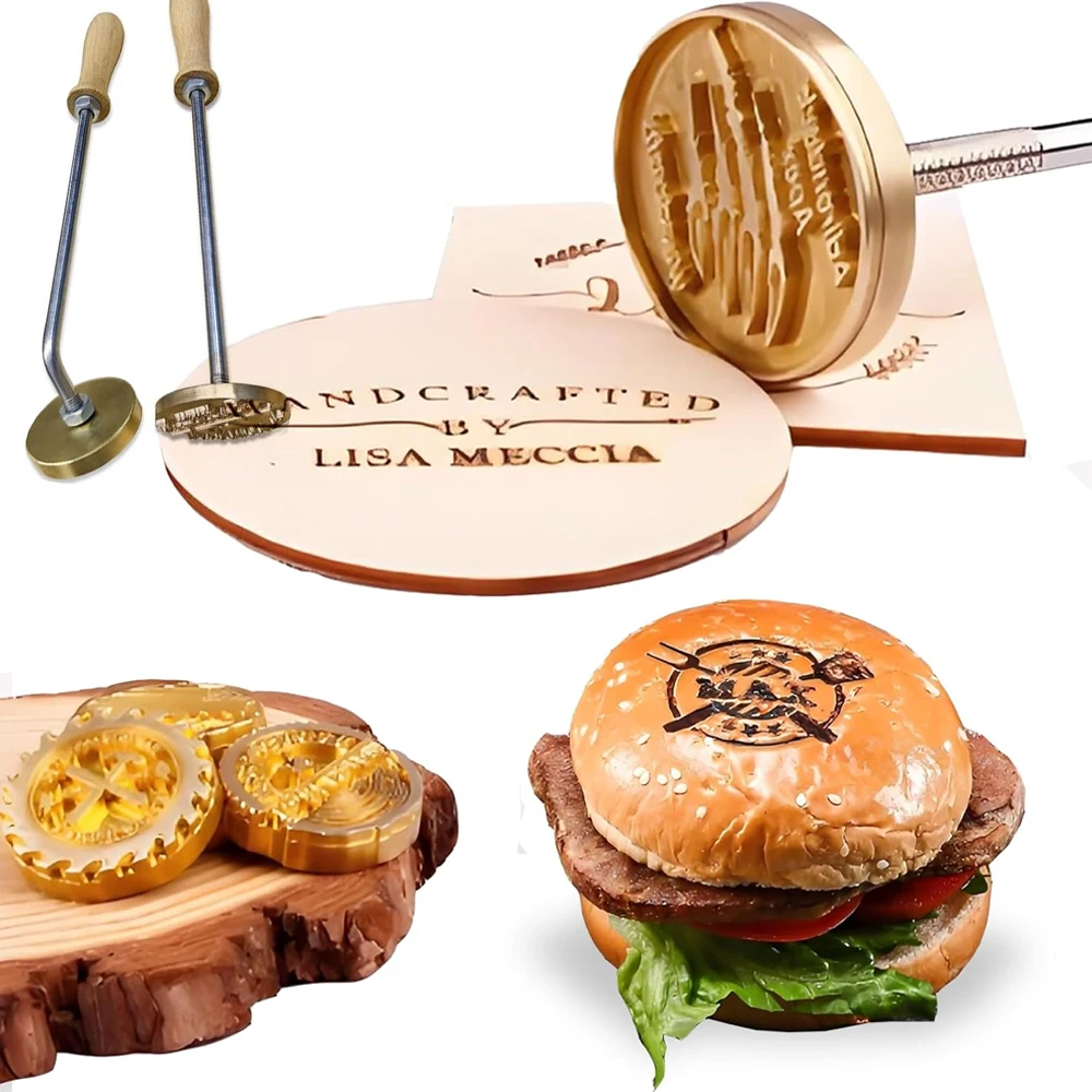 M8 Personalised Branding Iron Stamp Custom LOGO Metal Branding Iron for Wood Burning Stamp Leather Meat Handcraft Design Wedding