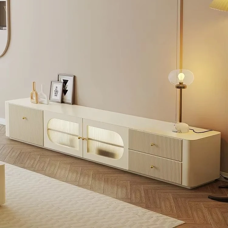 Modern Solid Wood White Coffee Table Non-Slip Feet High Quality Smooth Surface Stable Structure Reinforced Frame Easy to Use