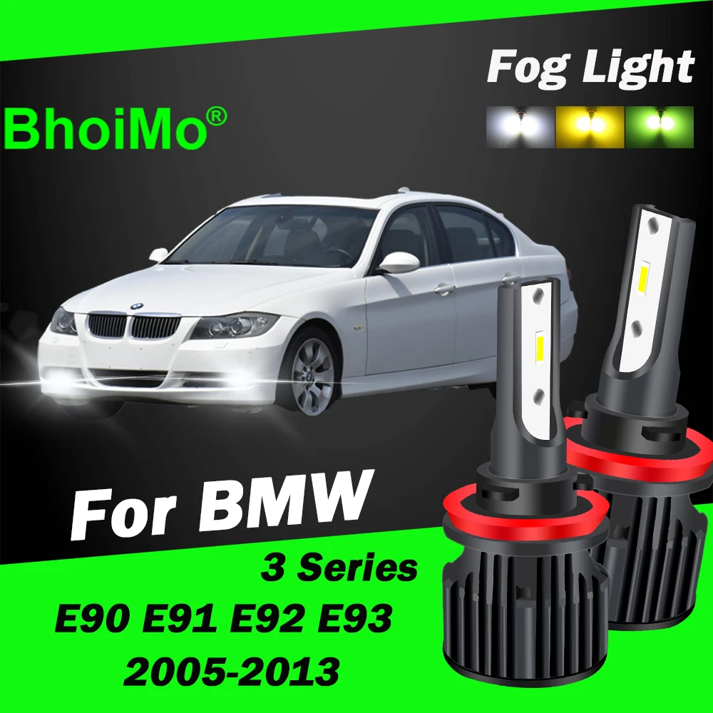 

BhoiMo For BMW Led 3 Series E90 E91 E92 E93 Front Fog Light Bulb Auto 2005 - 2013 2006 2007 2008 2009 2010 2011 2012 Car Lamps