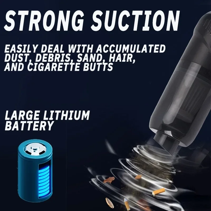 Household Vacuum Cleaner Small Car Wireless Charging Fully Automatic High Power Powerful Car Vacuum Cleaner Desktop Computuer