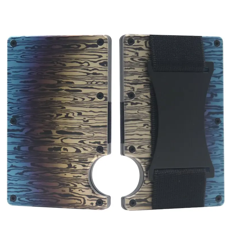 

Clip on metal wallet, aluminum alloy minimalist credit card clip on wallet, full-color ultra-thin commercial bank ID protective