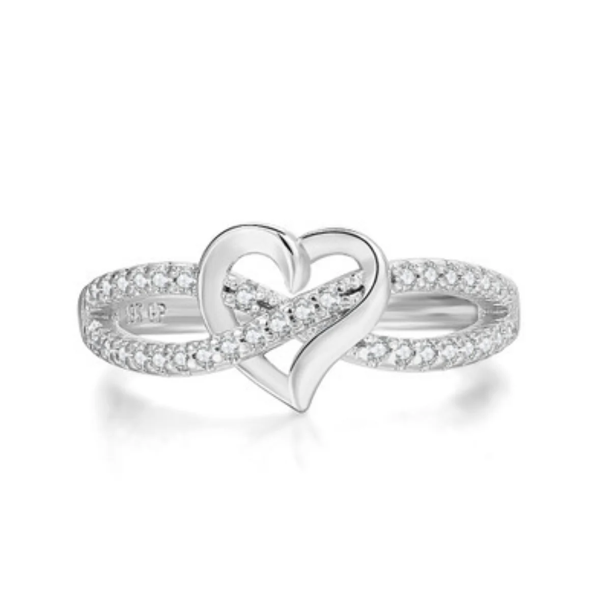 Anillo de diamante en forma de corazón para mujer, sortija atmosférica Simple para mujer, 1 $, franqueo al por mayor, precio más bajo Global, pedidos grandes