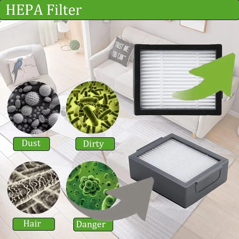 Piezas de cepillo de filtro de vacío para Irobot Roomba I7 I7 + I8 I8 + I1 I2 I3 I3 + I4 I4 + I6 I6 + E5 E6 E7 J6 J7 +/Plus E, I & J Series