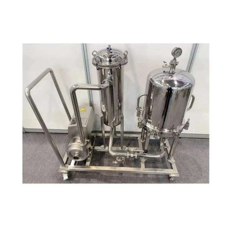 Duplex Filter Stainless Steel Industrial Milk Syrup Soy Milk Honey Juice Bag Type Precision Filter