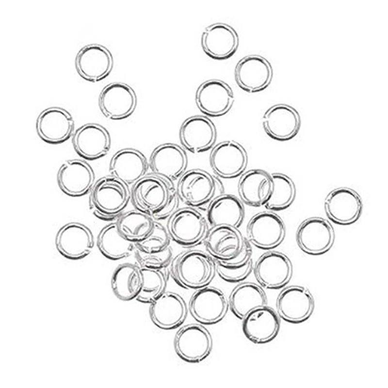 

1500-компонентные открытые кольца для изготовления ювелирных изделий, 4 мм, серебро-ABNC
