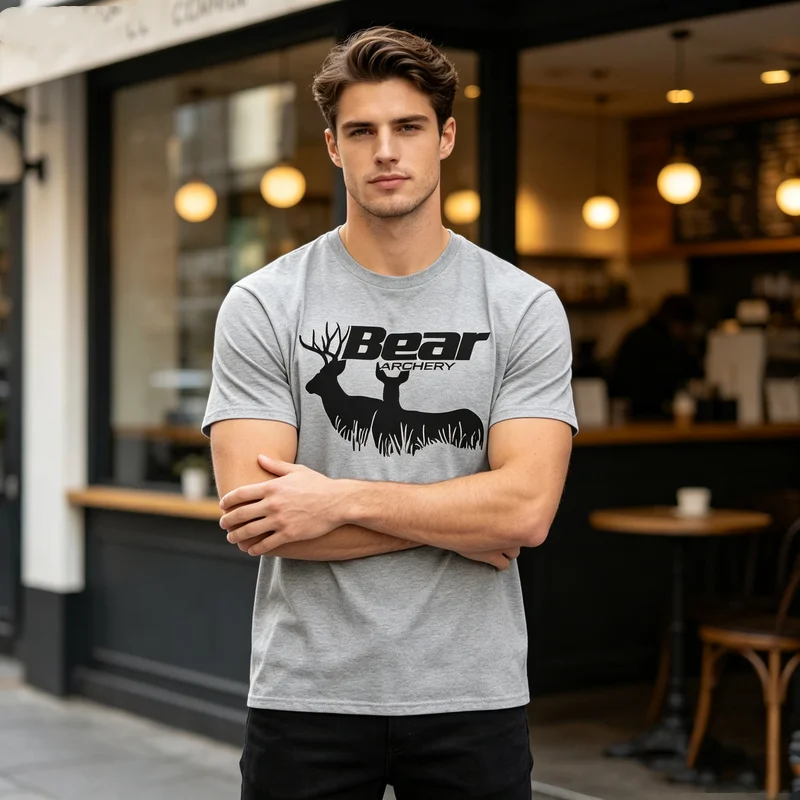 Camiseta Masculina de Algodão - Outdoor Hunting Graphic Tees avaliação e preço