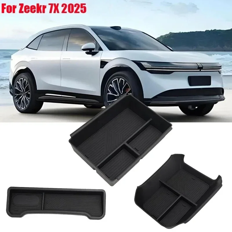 For Zeekr 7X 2025 Car Armrest Storage Box Central Storage Box Dashboard Tray Interior Organizer Stowing Tidying Accessories