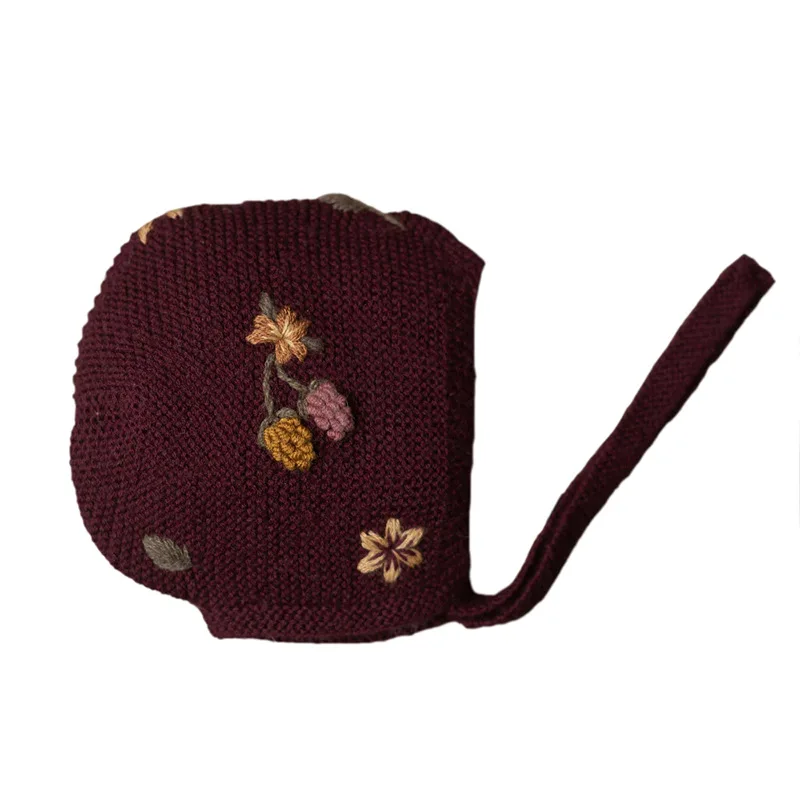 2024 Clibeso Winter Children Accessories Kids Vintage Embroidery Baby Hat Toddlers Boutique Design Headband Infant Outdoor Stuff