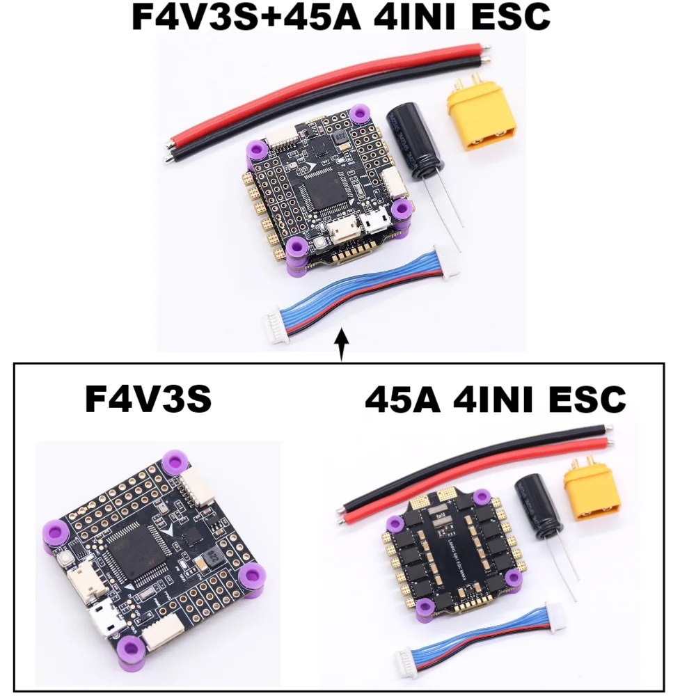 F4V3S/ F4V3S PLUS+45A/60A 4IN1 ESC+VTX1000+1080P Fotocamera INAV Betaflight Board Barometro OSD Quadcopter RC Drone FPV Racing