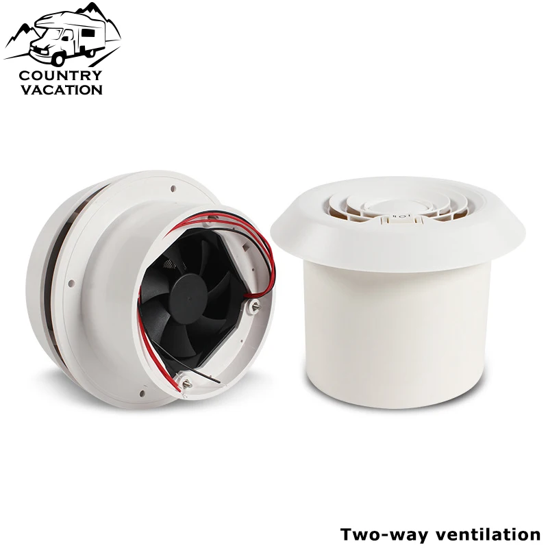 RV Camper Roof Exhaust Fan Ceiling Round 12V Mute Air Inlet and Outlet Suitable for RV Caravan Interior Accessories