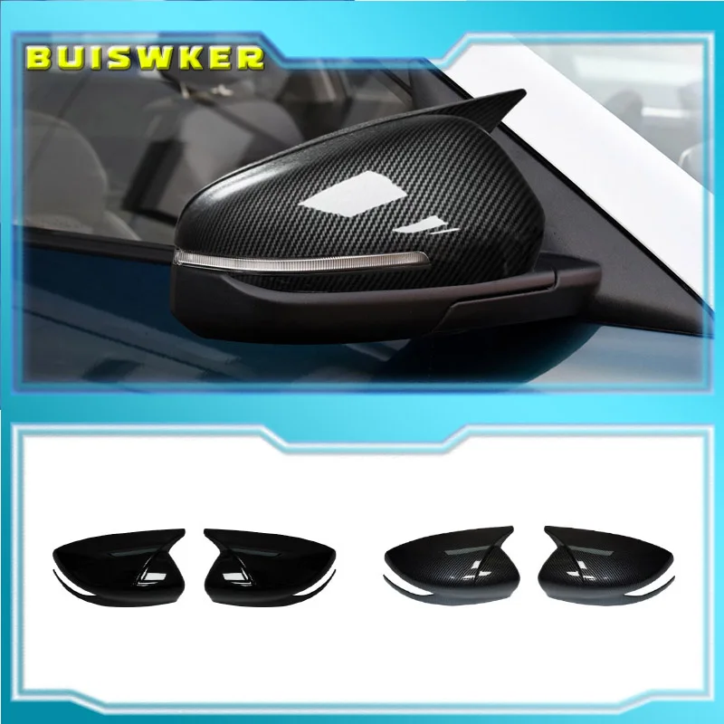 

Side Wing Rearview Mirror Cover For Hyundai IX25 2020-2023 Glossy Black Cap Sticker Trim Mirror Shell