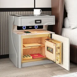 Comodino sicuro intelligente integrato moderno semplice comodino camera da letto leggero armadietto per uso domestico in ardesia di lusso