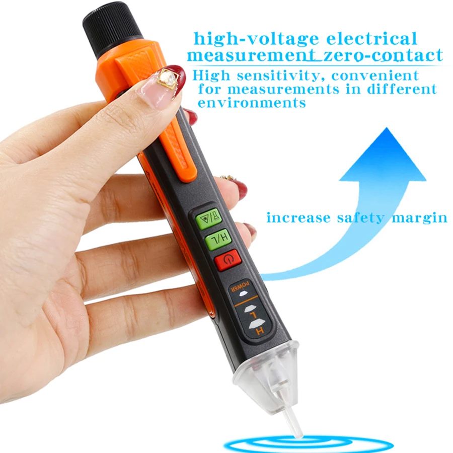 NJTY-T02A Multifunções sem contato de alta tensão indução Tester, vivo ou neutro fio Detector, testador elétrico doméstico caneta