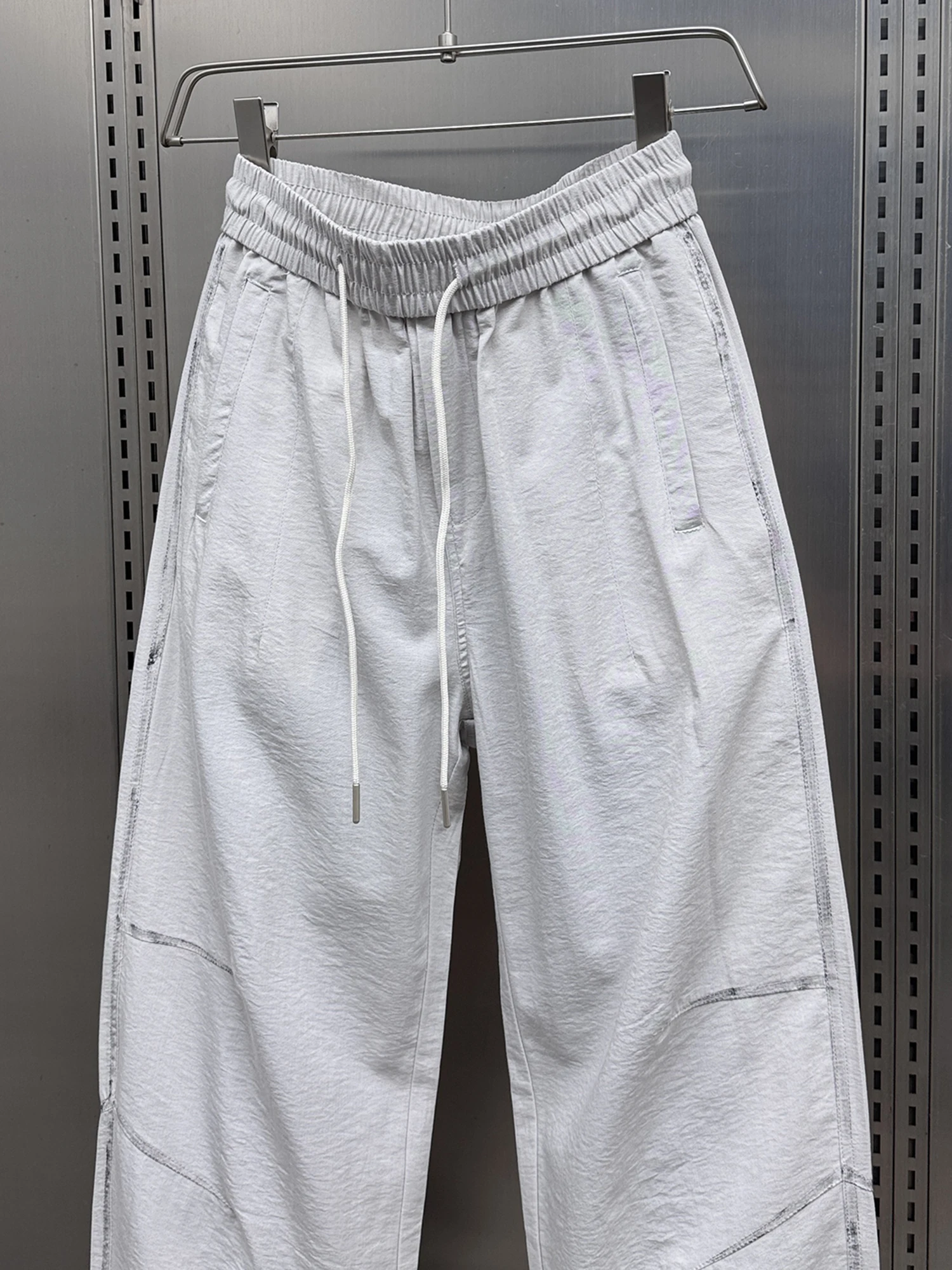 2025 Summer New Cotton and Linen Drape Straight Casual Pants Men's Fashion Trend Ins Handsome Youth Versatile Trousers