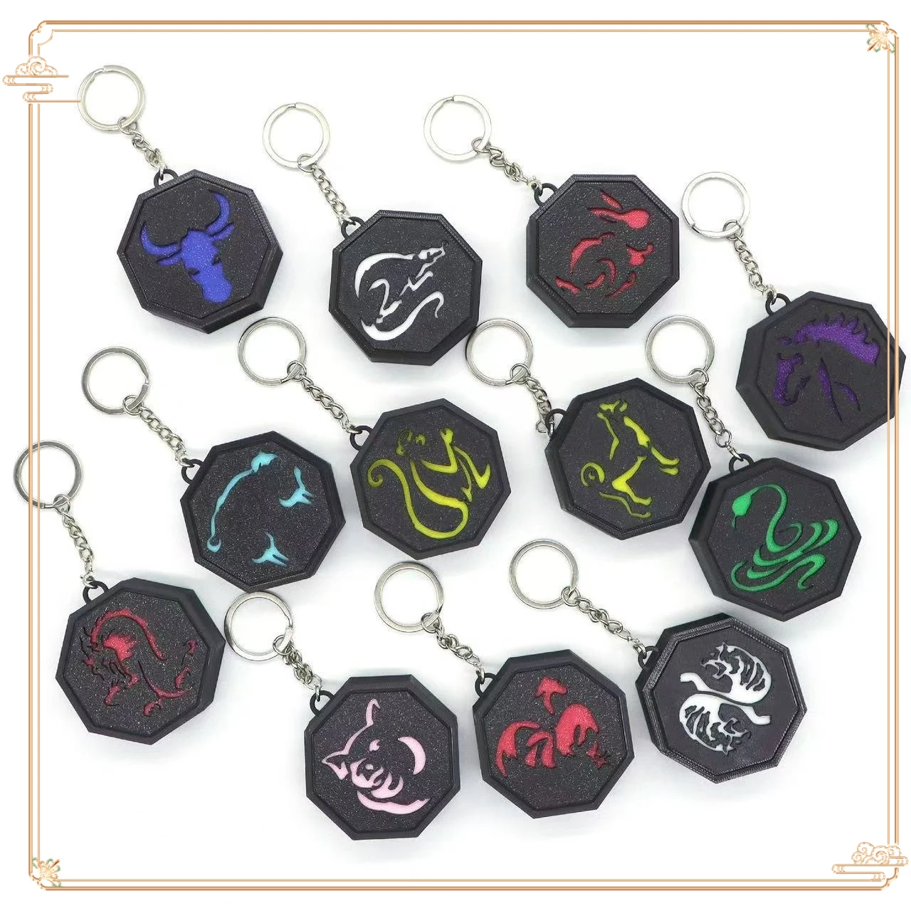 

Jackie Chan Adventures 12 Zodiac Talisman Replica Keychain - 3D Printed Tiger Amulet Unique Gift for Collectors