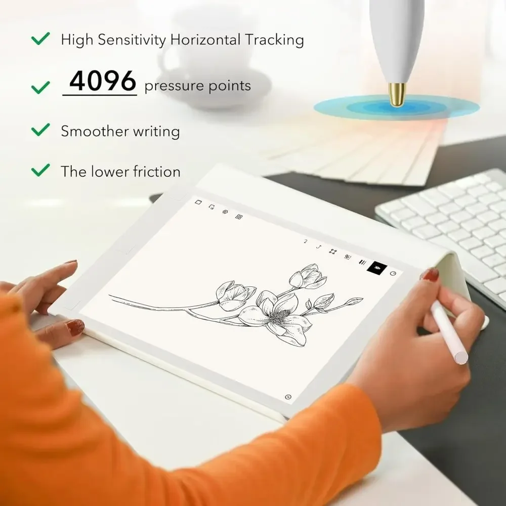 Puntas de bolígrafo de aleación de titanio, repuesto de presión 4096 con pinzas, accesorios de repuesto para Notável 2/BOOX/iReader/Lamy AL-Star