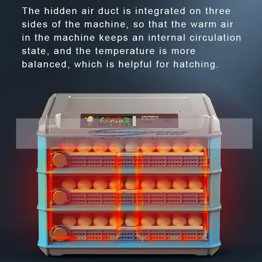 128 Egg Incubator Fully Automatic Digital Incubator Household Brooder Farm Chicken Bird Incubator Eggs Incubadora de huevos