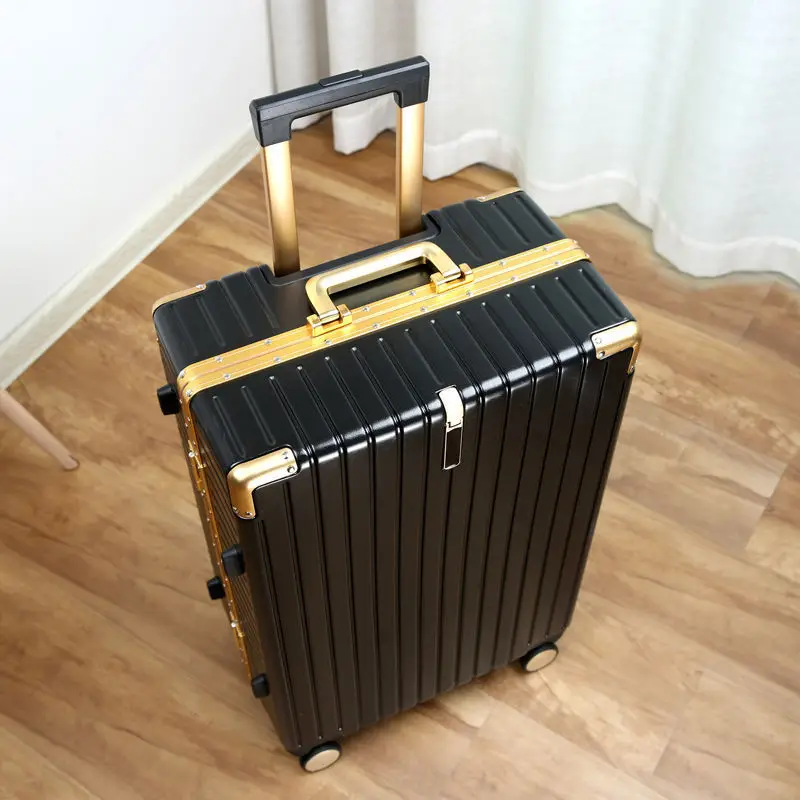 Alloy PC Rolling Luggage 20 22 24 26 28 inch Large Capacity Suitcase Small Password Box Sturdy and Durable Travel Trunk Suitcase