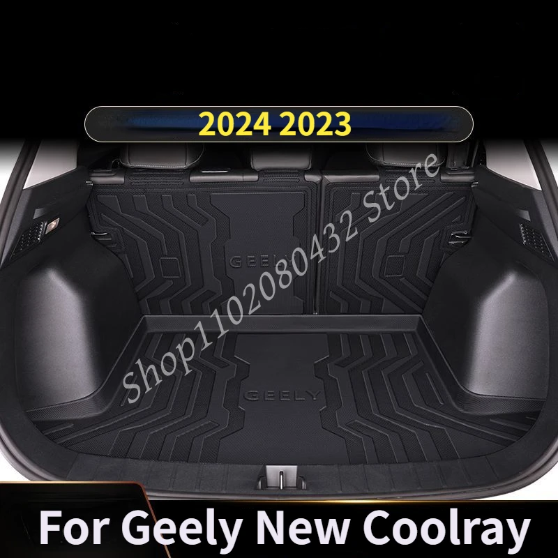 For Geely New Coolray 2024 2023 Restyling Car Rear Trunk Liner Cargo Boot TPE Trunk Mat Floor Tray Mud Kick Carpet Accessories